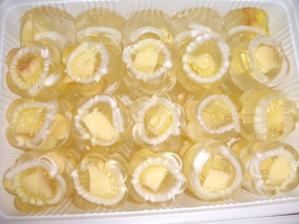 rau câu dừa nhân bánh flan