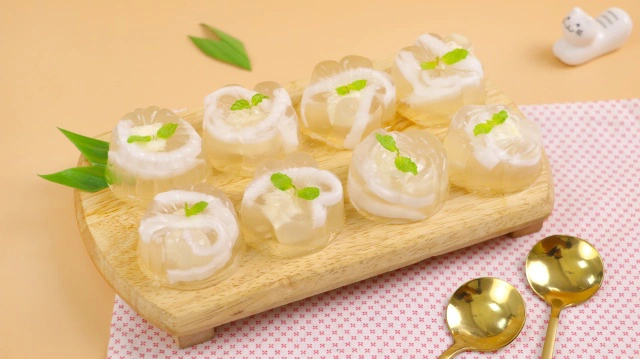 rau câu dừa phô mai