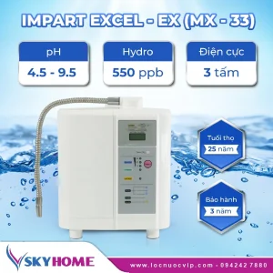 Máy điện giải ion kiềm Impart EXCEL-IE400 (MX-33) Nhật Bản 3 Máy điện giải ion kiềm Impart EXCEL-IE400 (MX-33) Nhật Bản