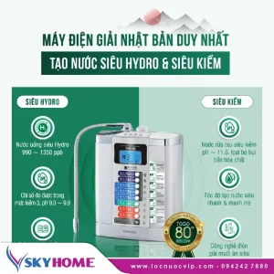 Máy lọc nước điện giải ion kiềm Toyo Suwa TYH-80 Nhật Bản