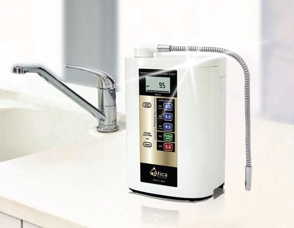Máy lọc nước Atica Silver minh hiển thị đầy đủ độ pH của nước cùng chỉ số Hydro hòa tan trong nước