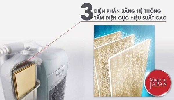 Quy trình lọc và điện phân nước của máy lọc nước Panasonic TK-AS45
