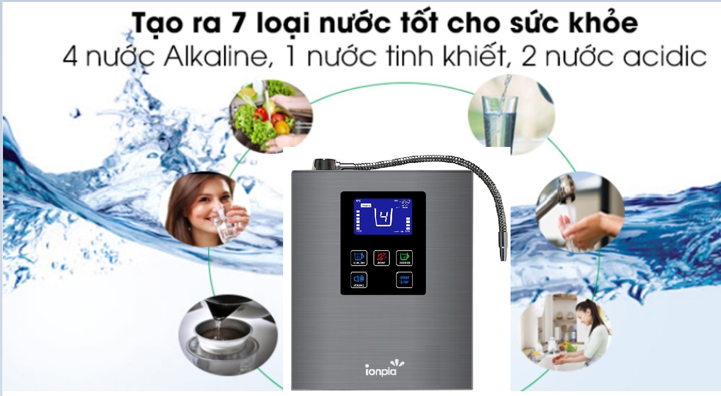 Máy lọc nước ion kiềm IONPIA 5300 Hàn Quốc