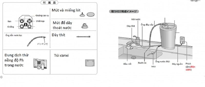 Máy lọc nước Panasonic TK-AS44: Chính hãng, Giá rẻ 8 Sơ đồ lắp đặt của máy lọc nước Panasonic TK-AS44