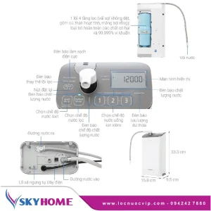 Máy lọc nước iON kiềm Panasonic TK AS500 Nhật Bản