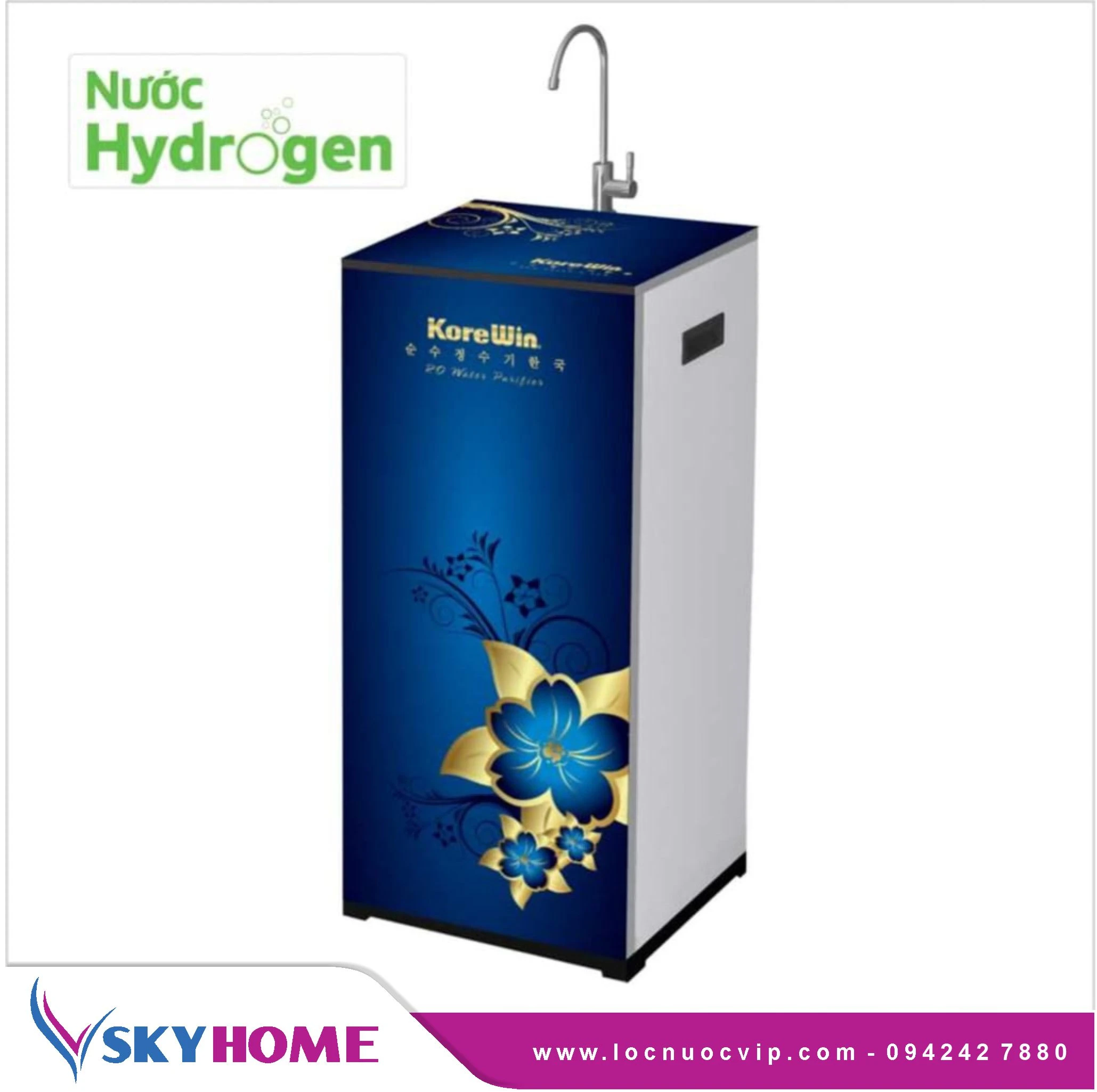Máy lọc nước RO Korewin Hydrogen 09 lõi KW09T-H