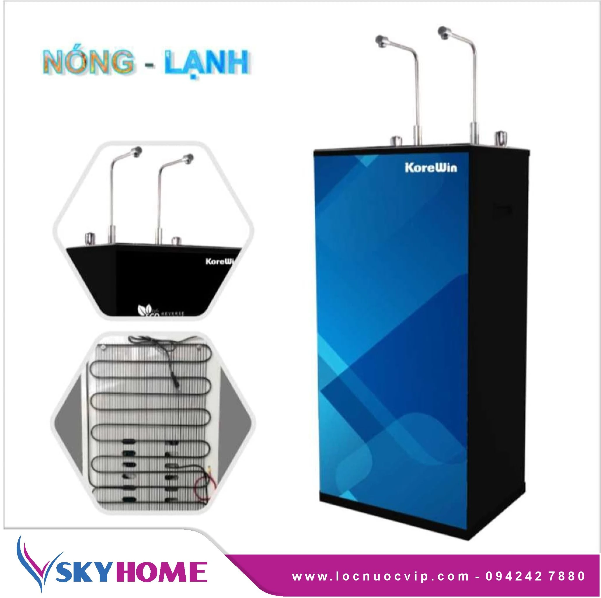 Máy lọc nước RO Korewin Nóng – Lạnh N03