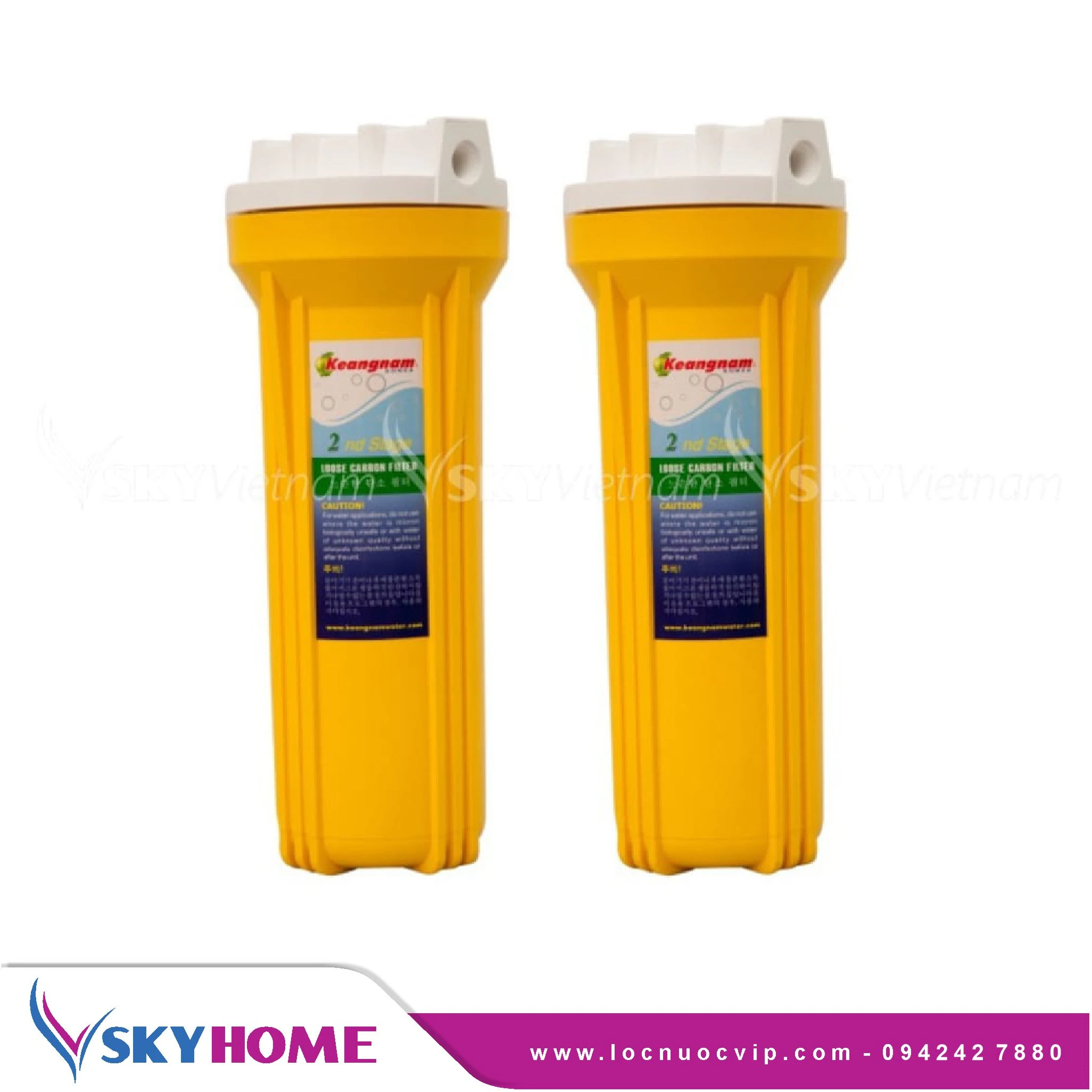 Bộ 02 Cốc lọc nước 10inch thường Máy lọc nước Gia đình