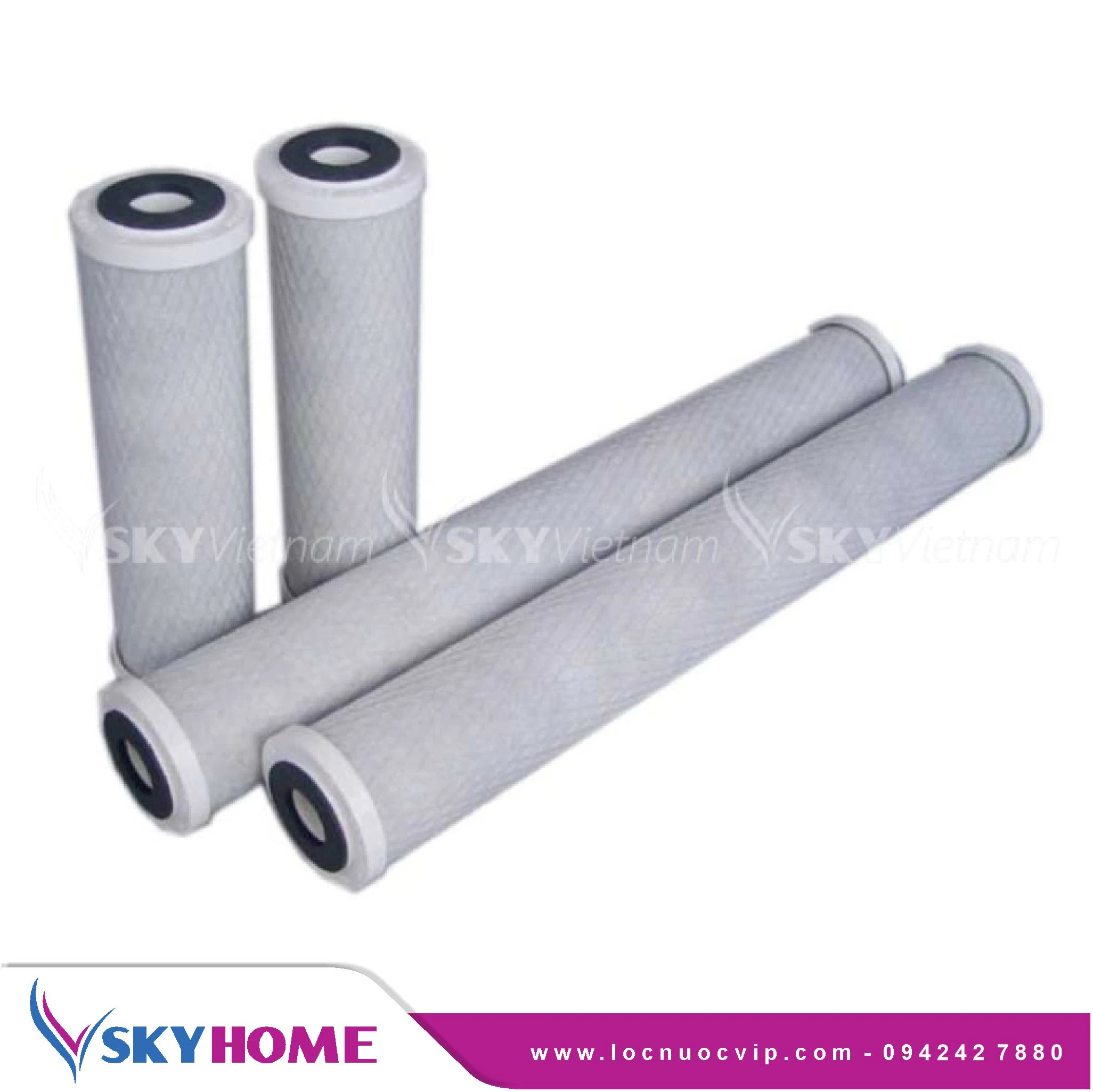 Lõi lọc nước số 03 20 inch Than hoạt tính ép mịn