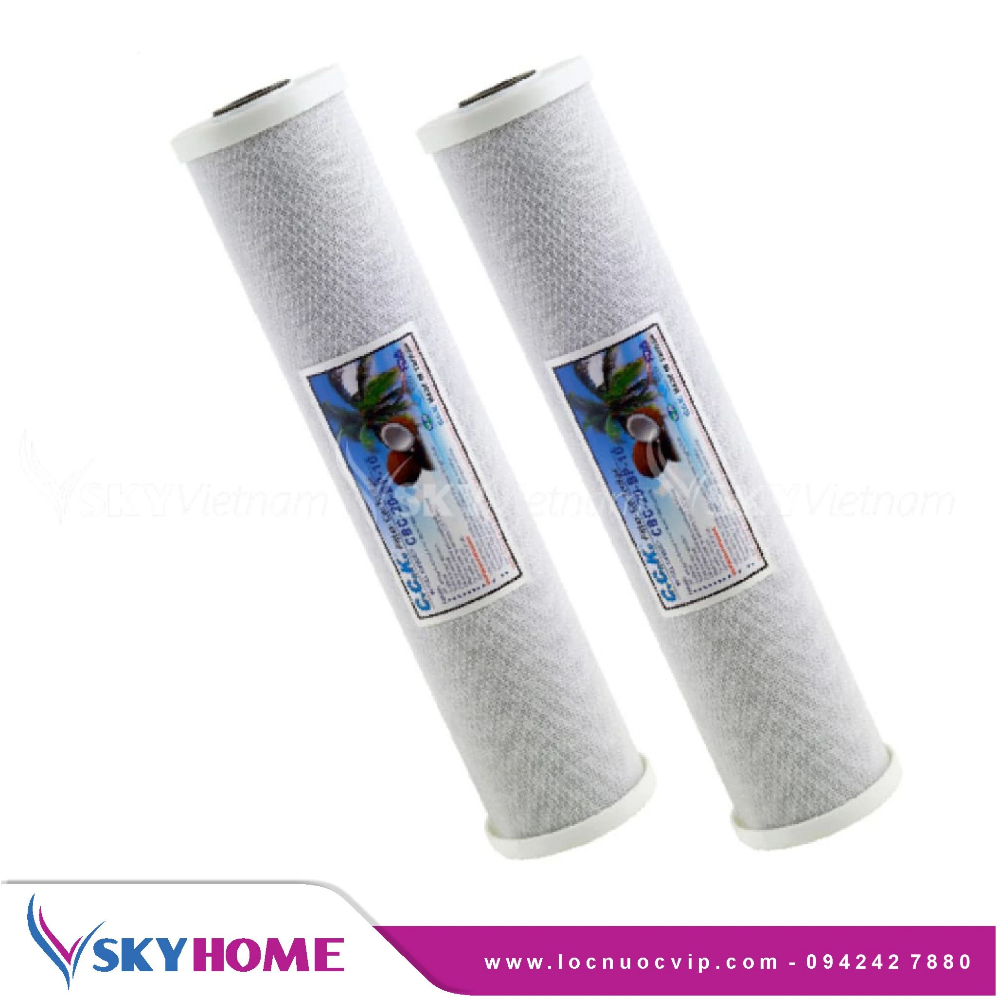 Lõi lọc nước 20 inch béo Than hoạt tính ép mịn