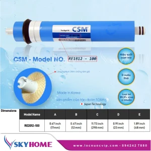 Màng lọc nước RO 100 Toray CSM Made in Korea
