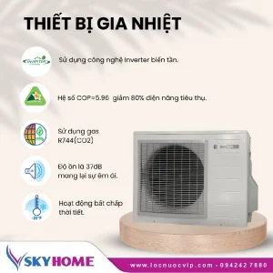  Máy nước nóng Heatpump Sanden CO2 Nhật Bản 300SAQA 300lit